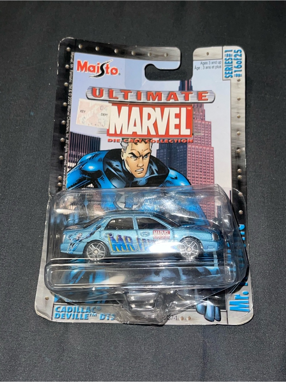 Maisto Ultimate Marvel Blue Cadillac DeVille Diecast Car